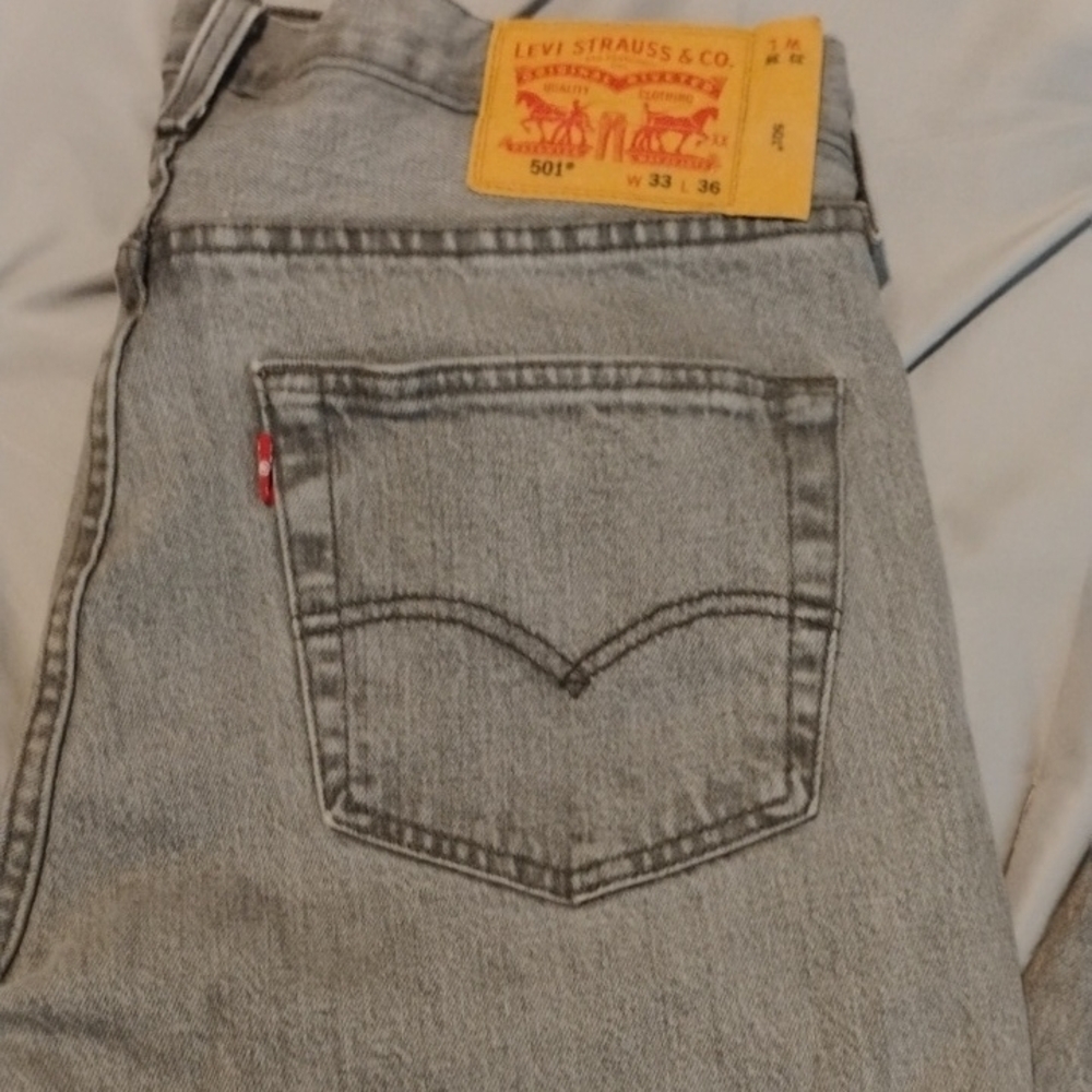 Levi's Gray Straight Jeans with Vintage Appeal